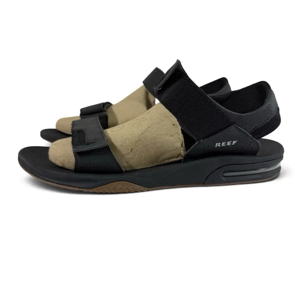 Reef Fanning Baja Sandal Black Men Size 13 Unisex EURO 46 Built In Bottle Opener